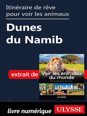 cover image of Itinéraire de rêve pour voir les animaux-- Dunes du Namib